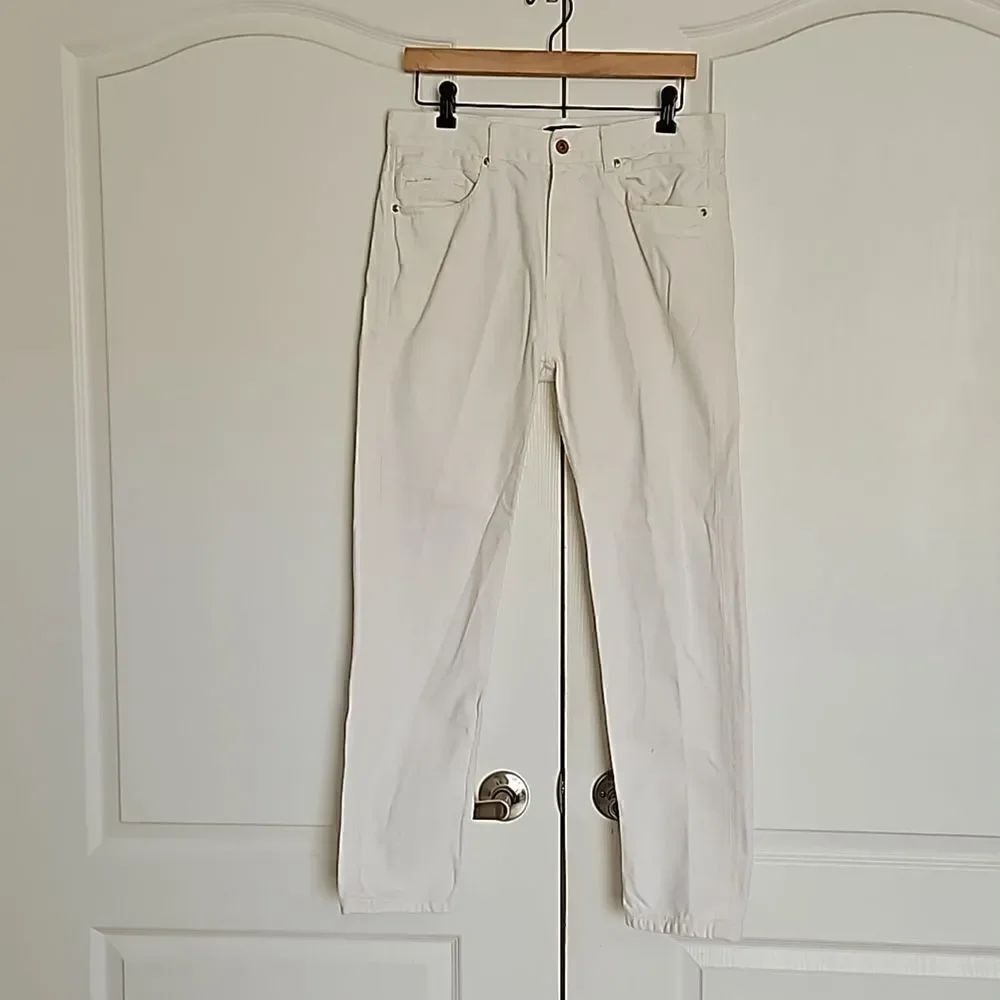 Zara Men's Straight Leg Denim Jean White 31